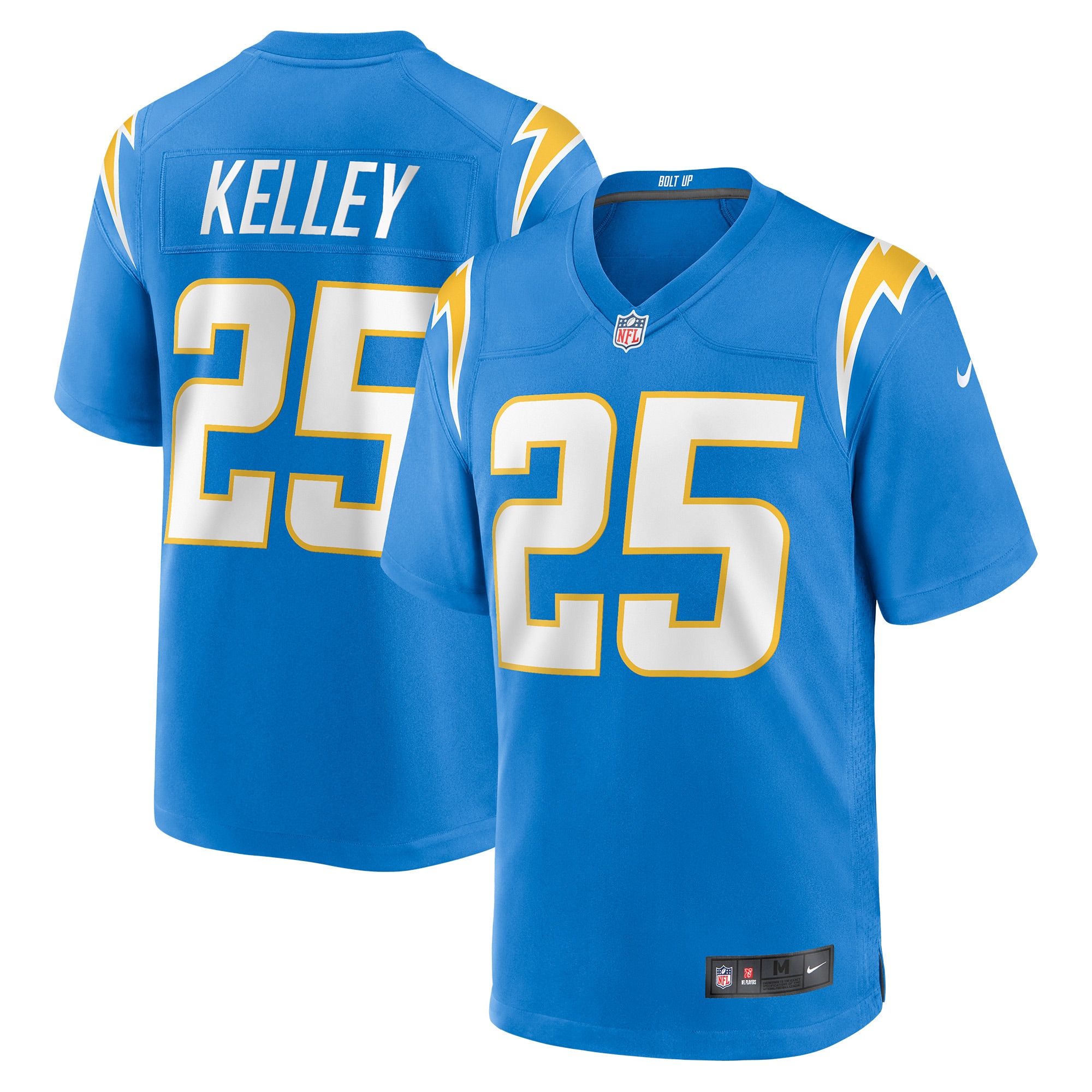 Los Angeles Chargers Joshua Kelley Powder Blue Game NFL Jersey Men's