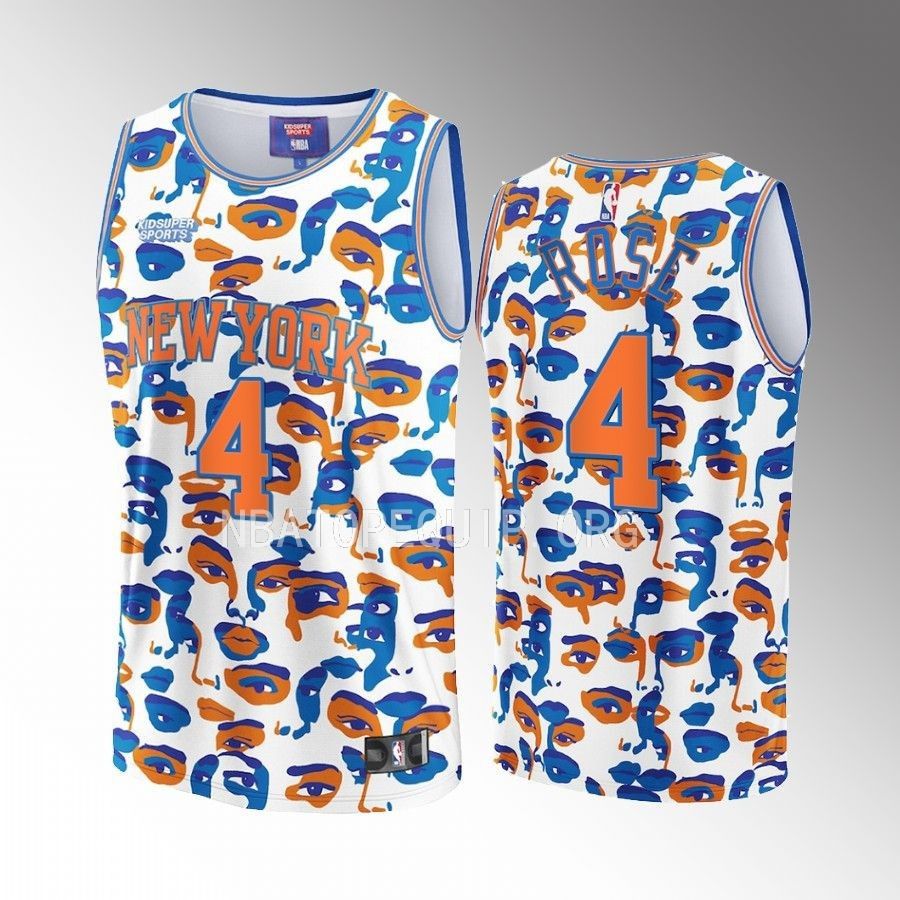 Derrick Rose 4 New York Knicks KidSuper Studio Unisex Hometown NBA Jersey Unisex