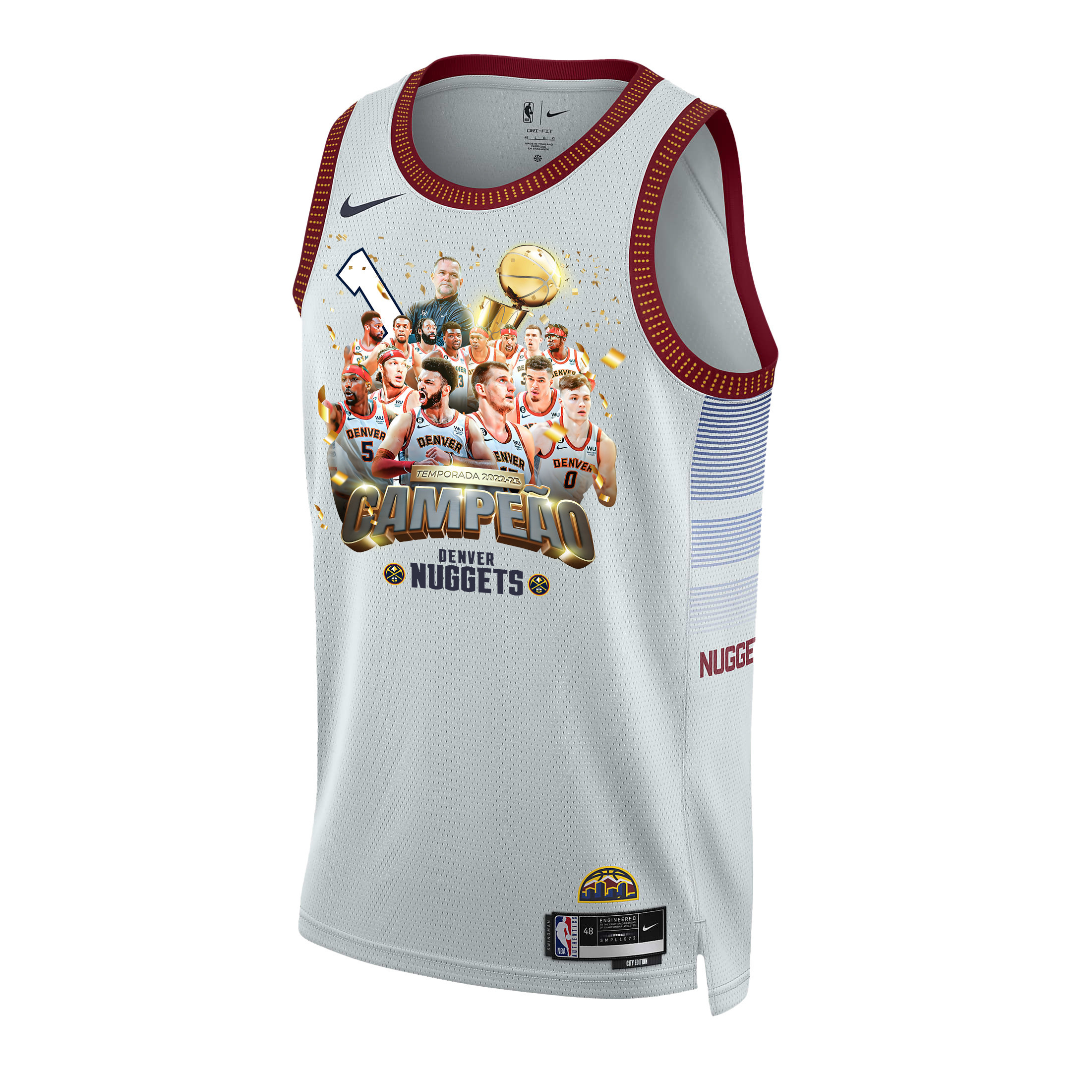 Denver Nuggets Journey To 1st Championship 2023 The Finals Swingman White NBA Jersey Men's