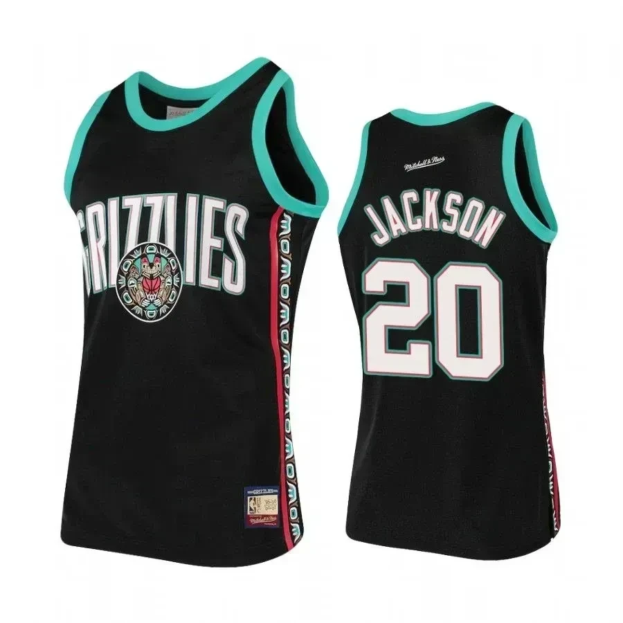 Josh Jackson 20 Memphis Grizzlies Black Hardwood Classics NBA Jersey Men's