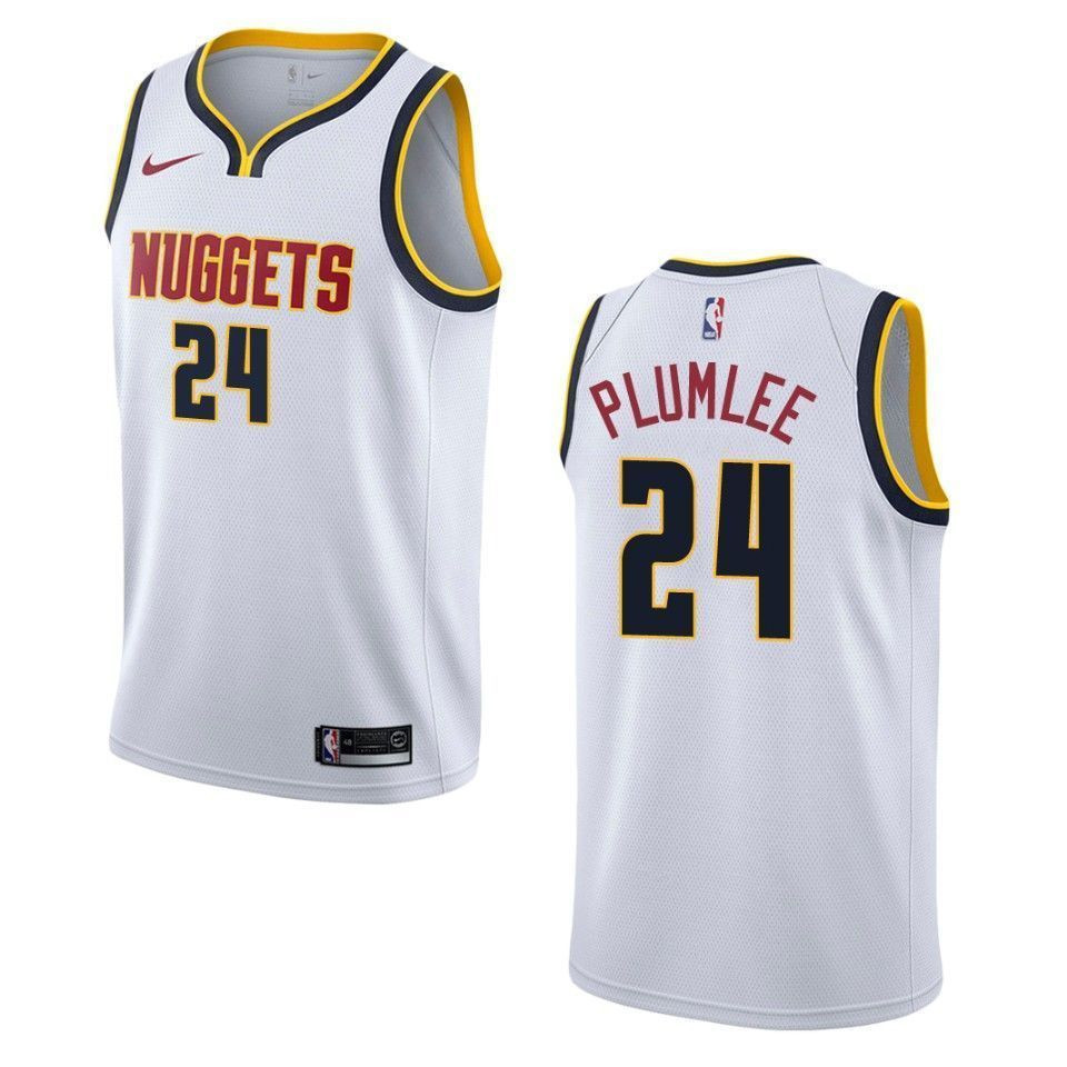 Denver Nuggets 24 Mason Plumlee Association Swingman Wihte NBA Jersey Men's