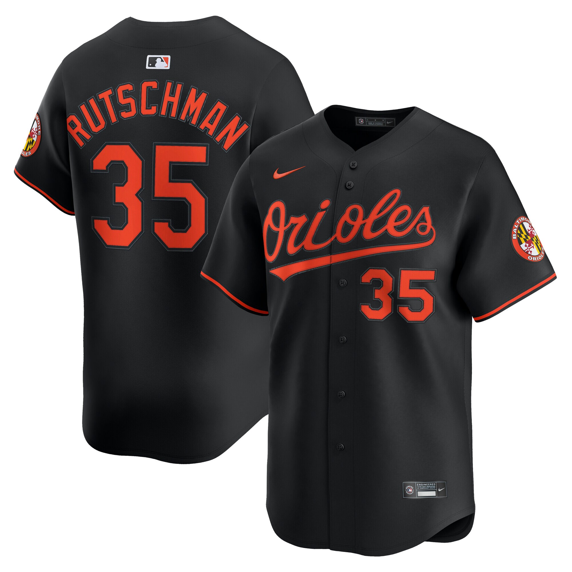 Baltimore Orioles Adley Rutschman Black Alternate Limited Player MLB Jersey Men's