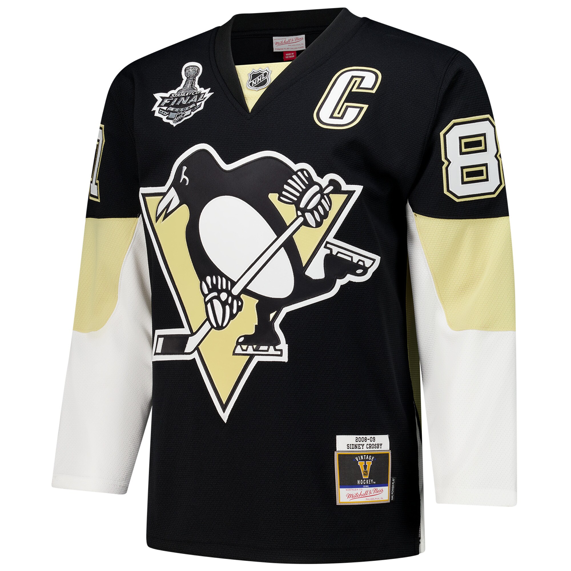 Pittsburgh Penguins Sidney Crosby Black 2008-09 Power Play NHL Jersey Men's