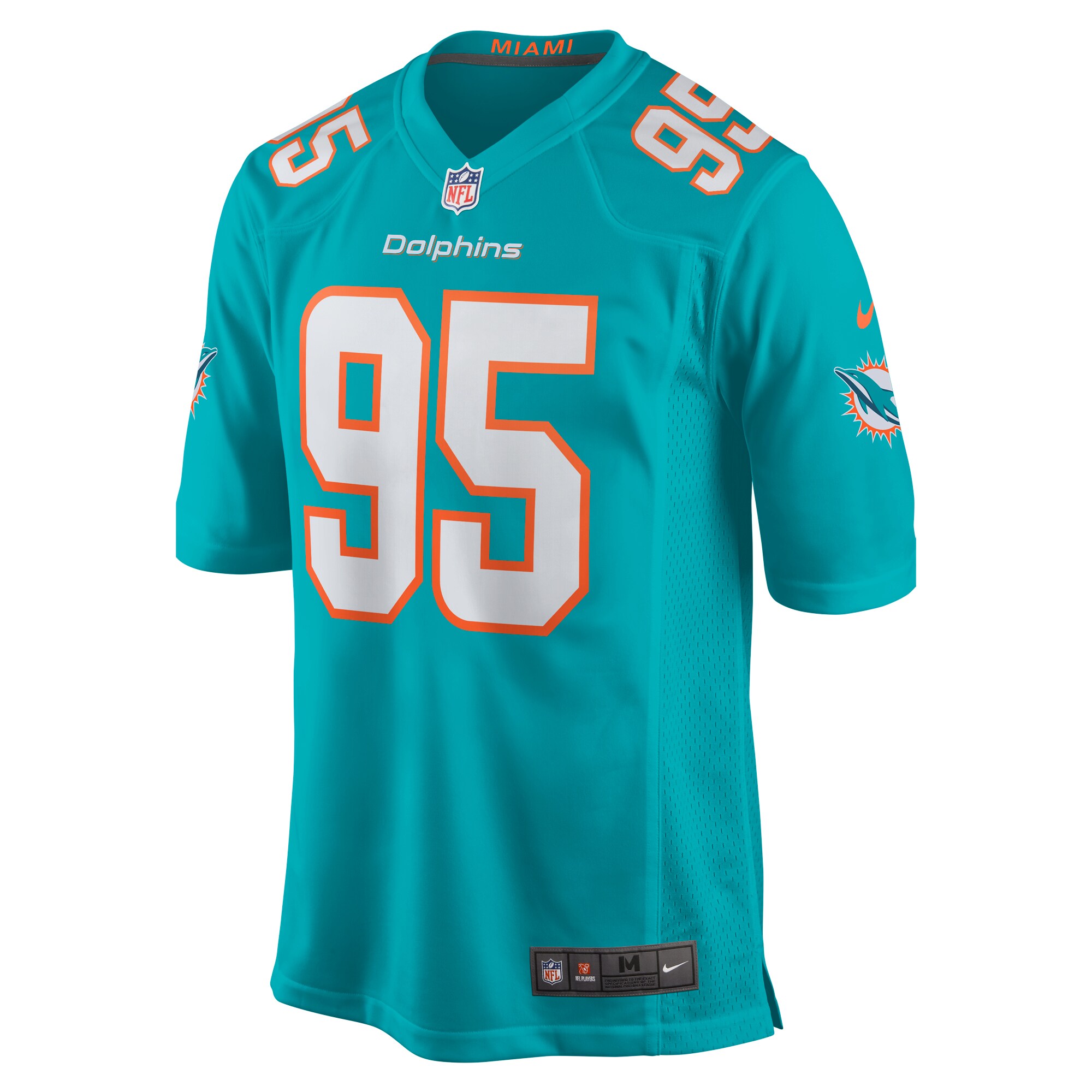 Miami Dolphins Josiah Bronson Aqua Home Game Player NFL Jersey Men's