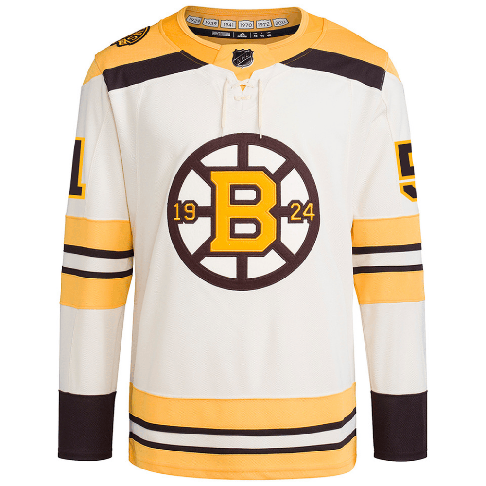 Matthew Poitras 51 Boston Bruins 100th Anniversary Primegreen Third Cream NHL Jersey Men's