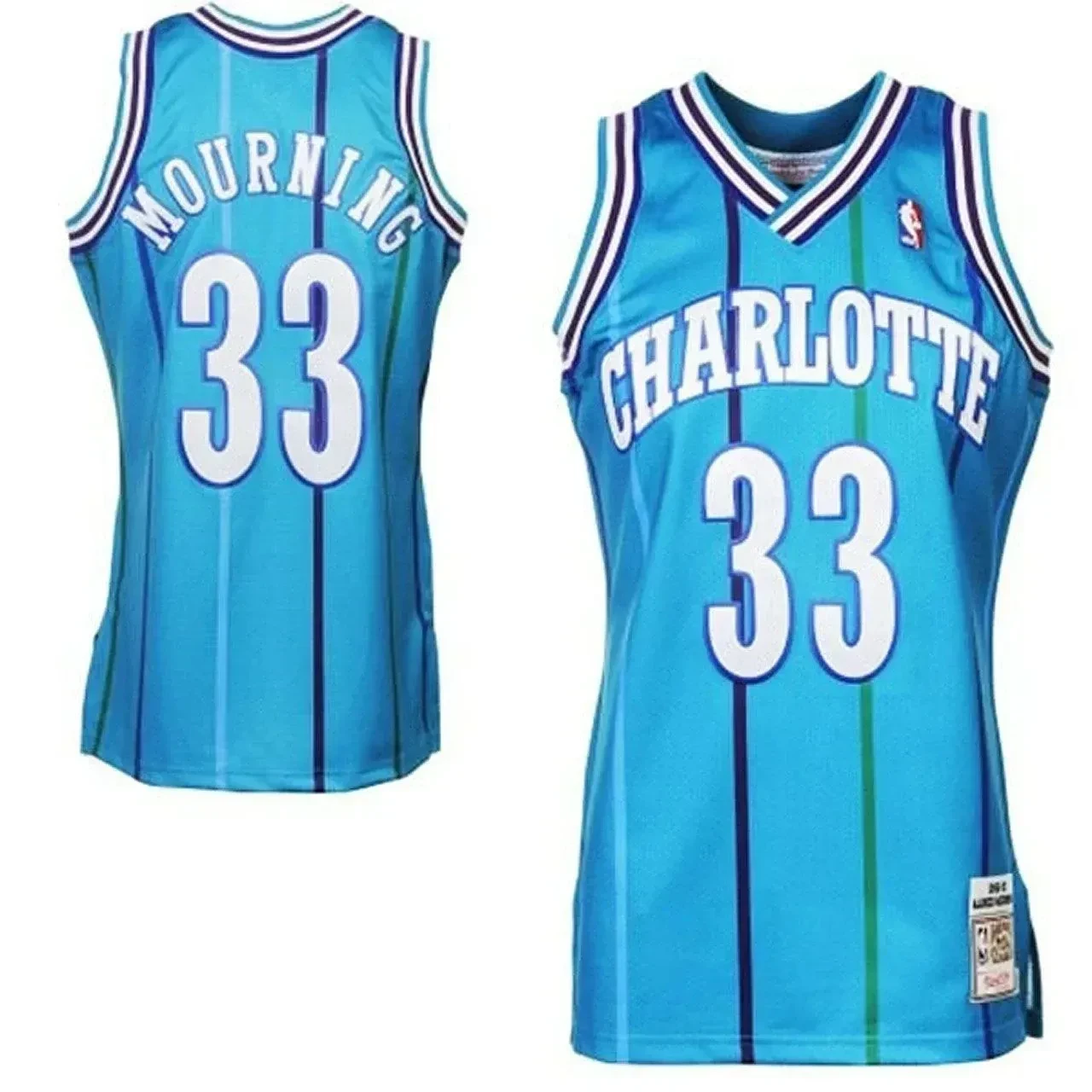 Alonzo Mourning Charlotte Hornets 33 Hardwood Classics NBA Jersey Men's