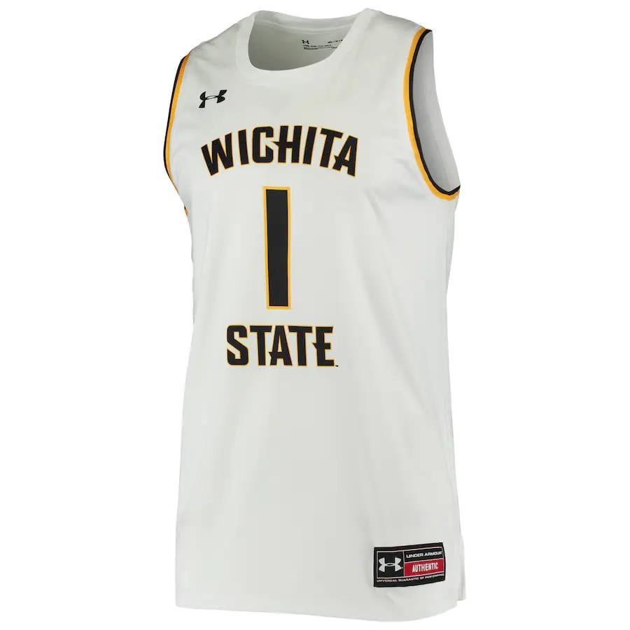 Wichita State Shockers Under Armour White #1 NCAA Jersey Men's