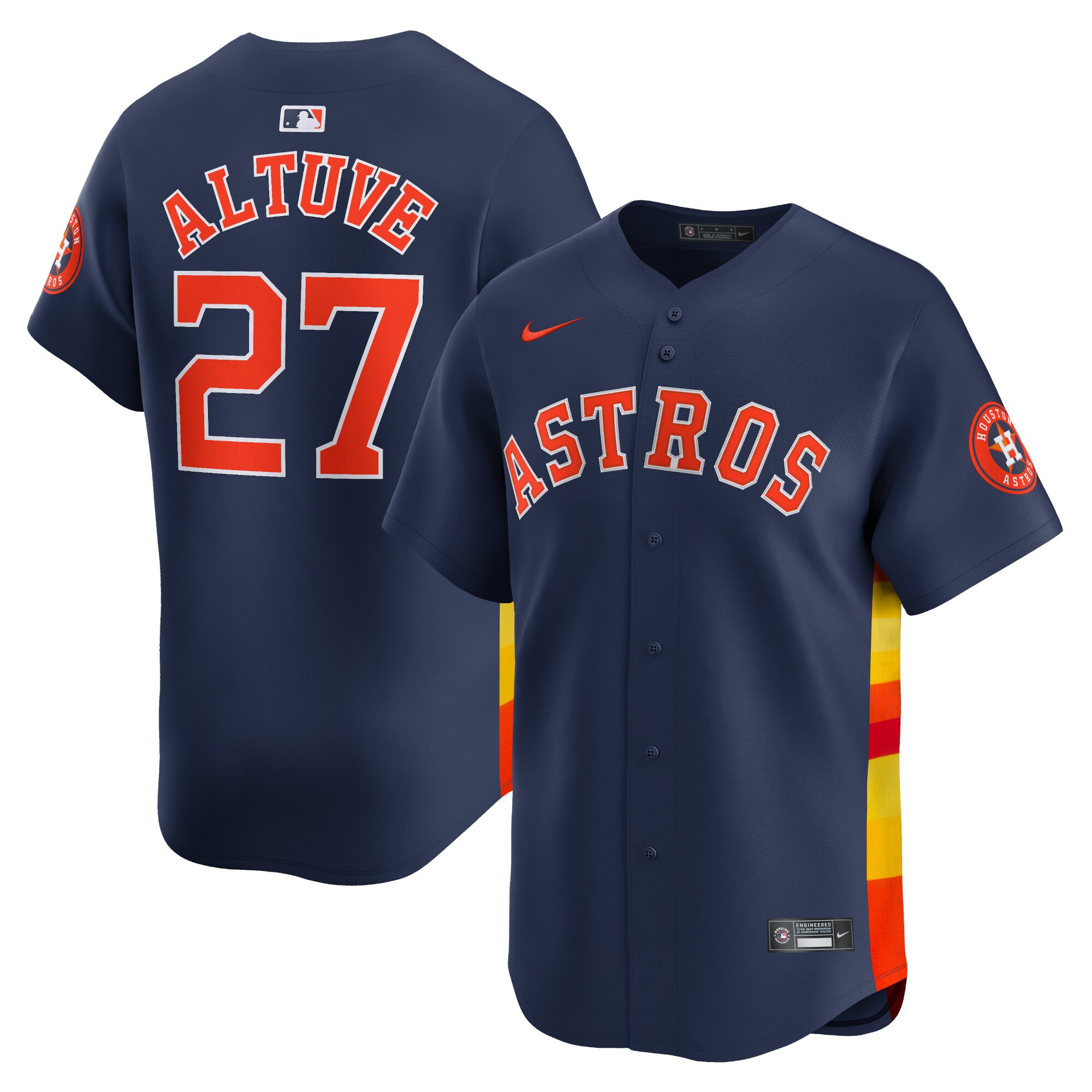 Houston Astros Jose Altuve Navy Alternate Limited Player MLB Jersey Men's
