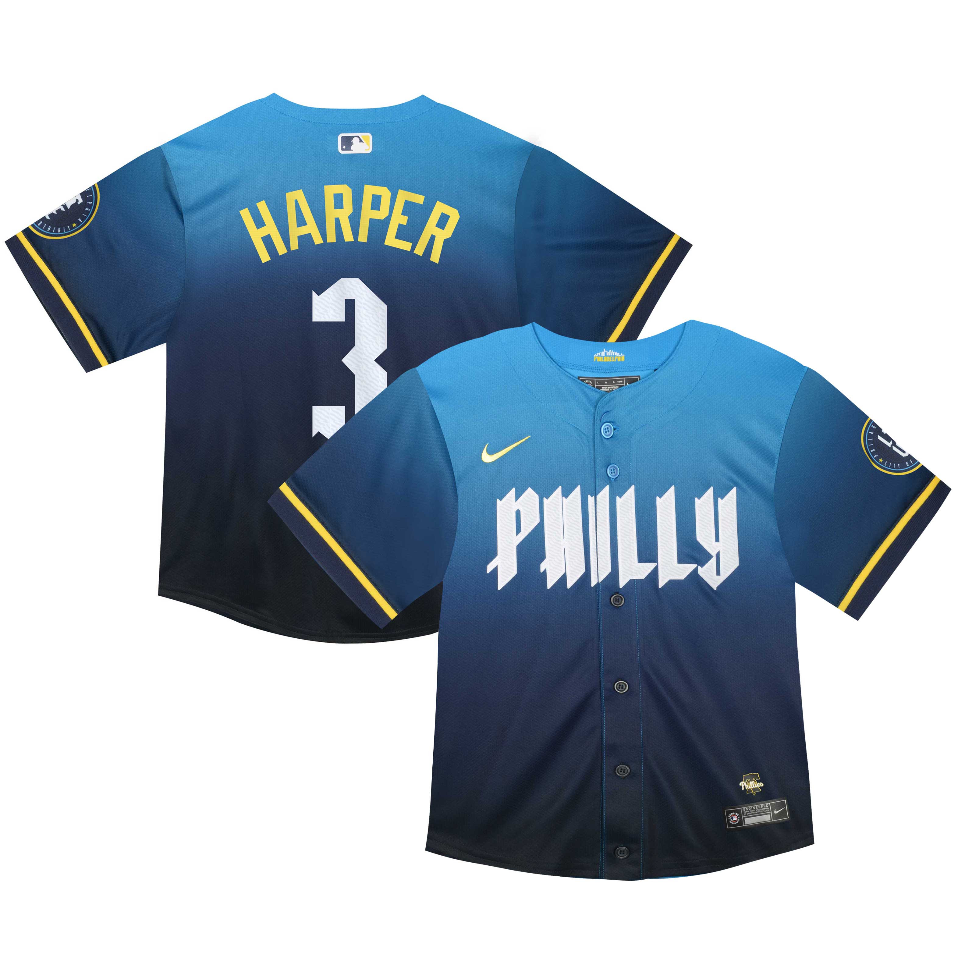 Infant Philadelphia Phillies Bryce Harper Blue 2024 City Connect Limited Player MLB Jersey Men's