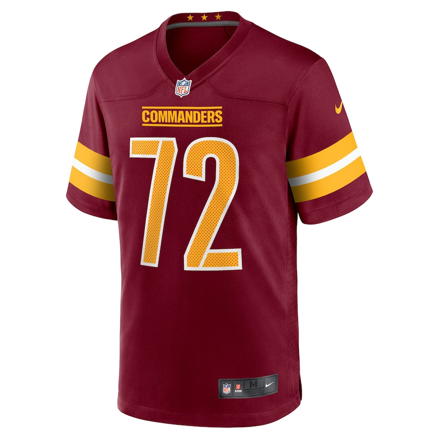 Viliami Fehoko Jr. 72 Washington Commanders Team Game Burgundy NFL Jersey Men's