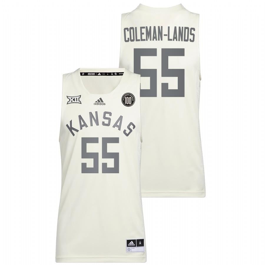 Jalen Coleman-Lands 5 White Kansas Jayhawks 2022 College Reverse Retro NCAA Jersey Men's