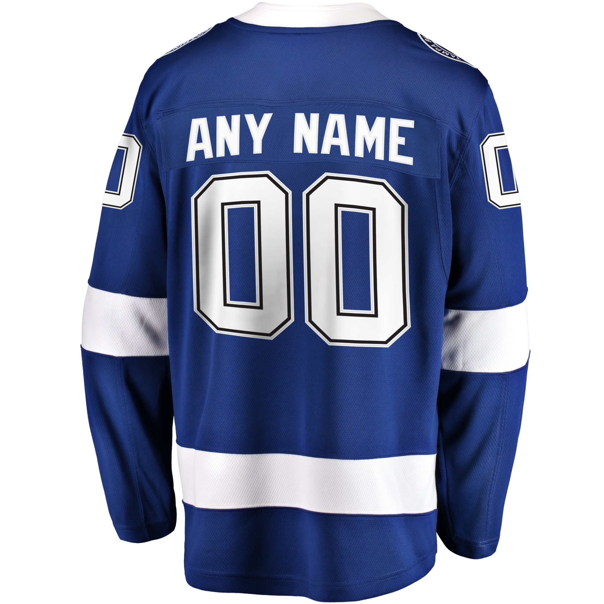 Tampa Bay Lightning Blue Home Breakaway Custom NHL Jersey Men's