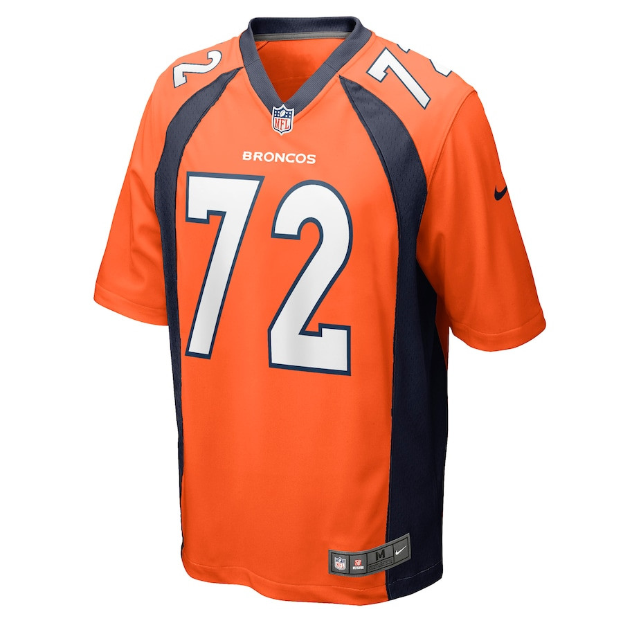 Garett Bolles 72 Denver Broncos Game Orange NFL Jersey Men's
