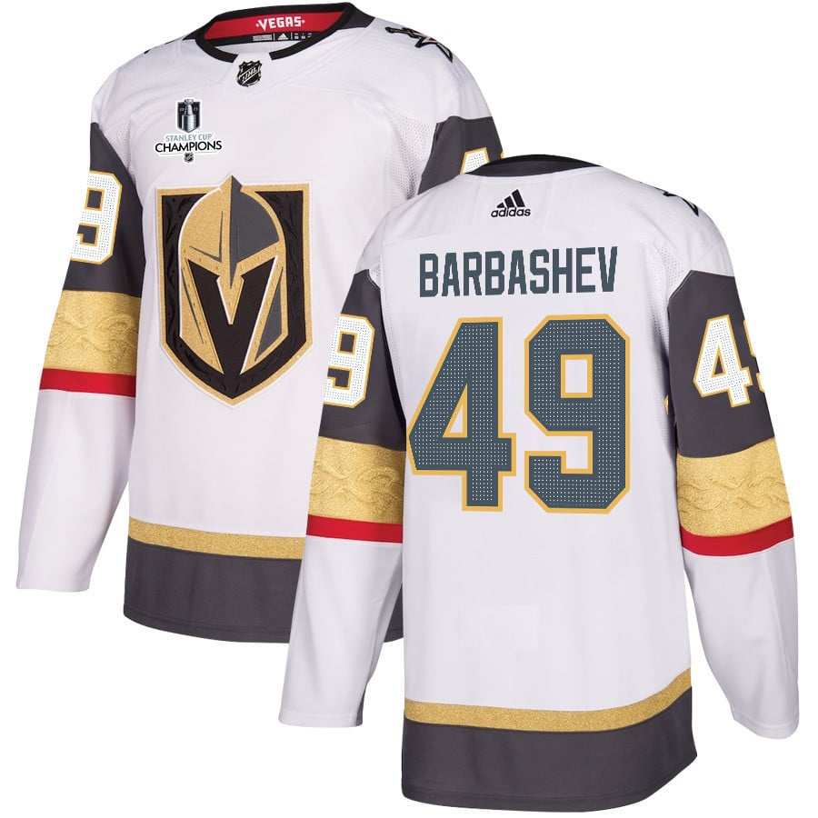 Ivan Barbashev 49 Vegas Golden Knights Stanley Cup 2023 Champions Patch Away Breakaway White NHL Jersey Men's