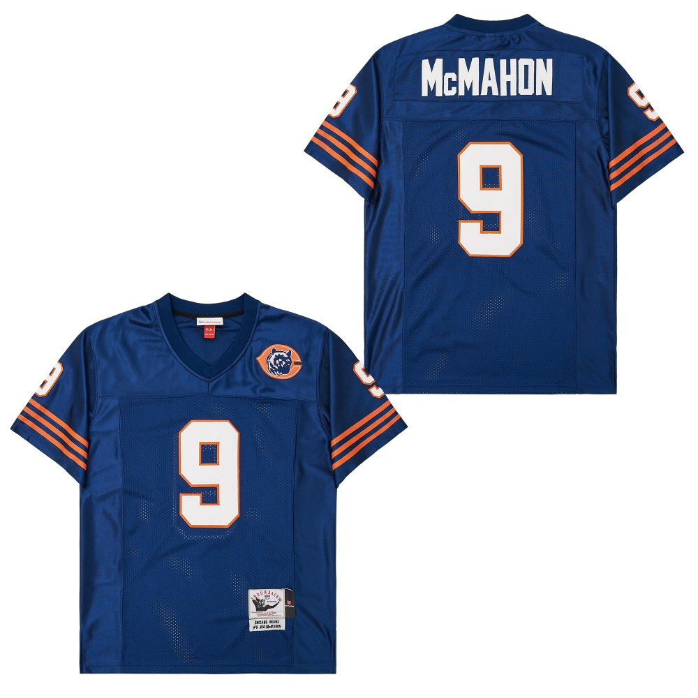 Jim McMahon 9 Chicago Bears Retro Throwback Navy NFL Jersey Men's