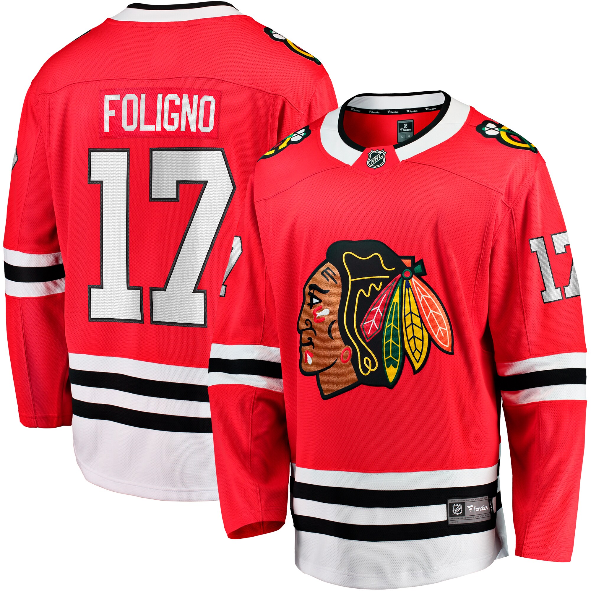 Chicago Blackhawks Nick Foligno Red Home Breakaway NHL Jersey Men's