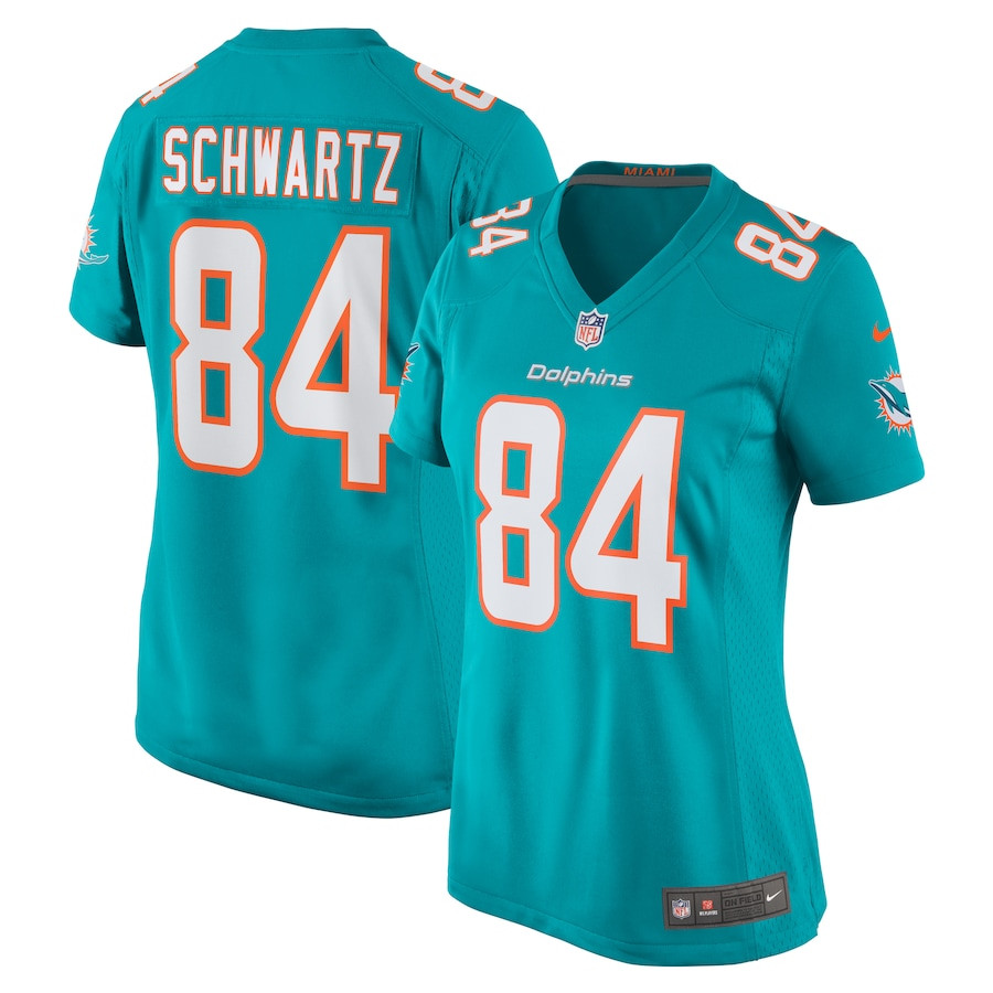 Anthony Schwartz 84 Miami Dolphins Game Aqua NFL Jersey Women's