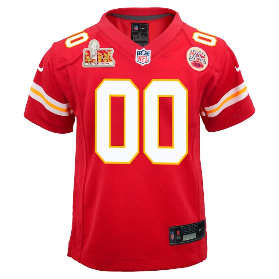 Kansas City Chiefs Super Bowl LIX Custom Team Game Red NFL Jersey Youth