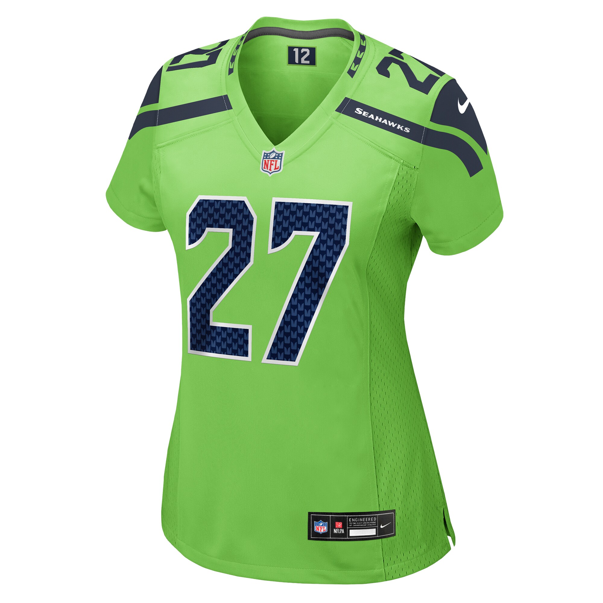 Seattle Seahawks Tariq Woolen Neon Green Game NFL Jersey Women's