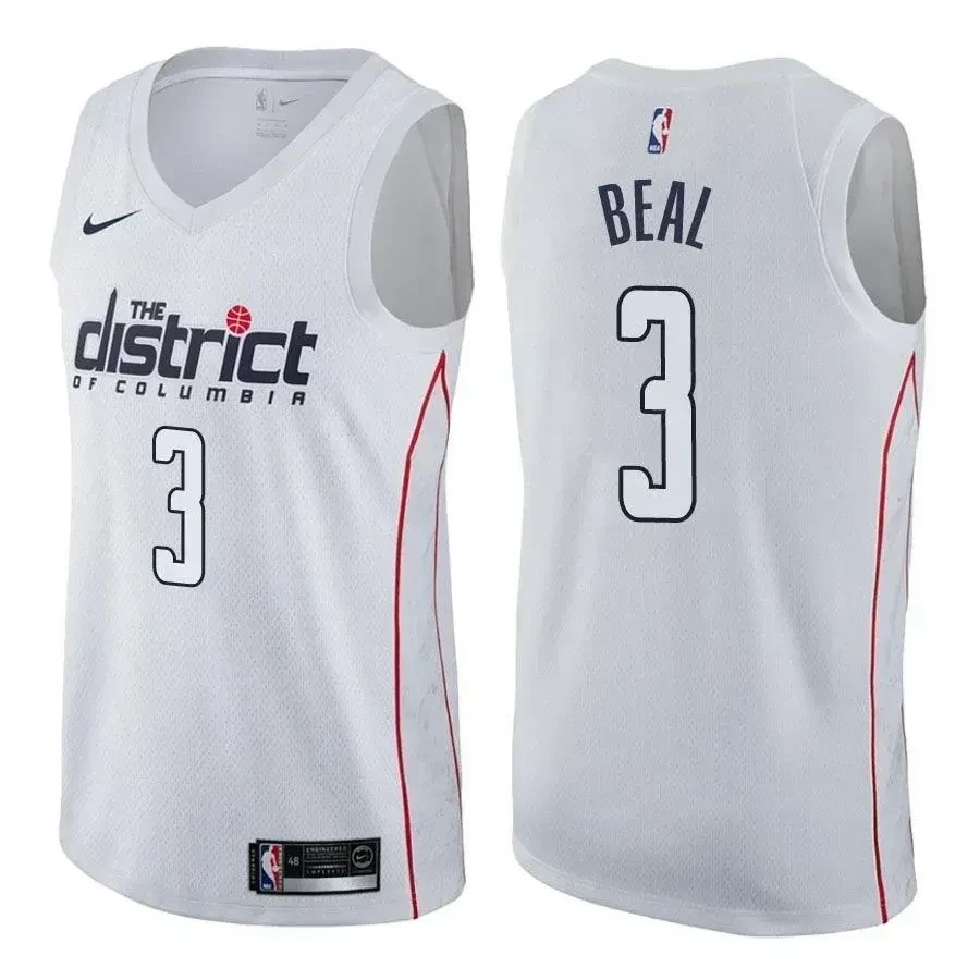 Washington Wizards Bradley Beal 3 City Editio White NBA Jersey Men's