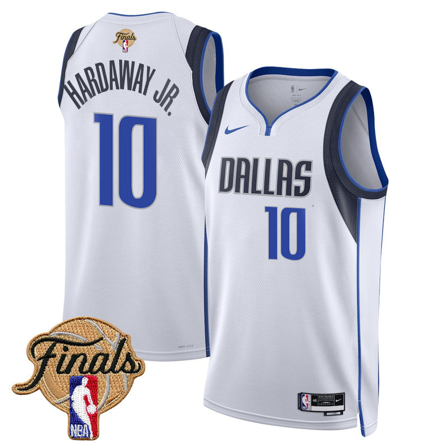 Tim Hardaway Jr. 10 Dallas Mavericks 2024 FINALS PATCH Swingman Association Editio White NBA Jersey Men's