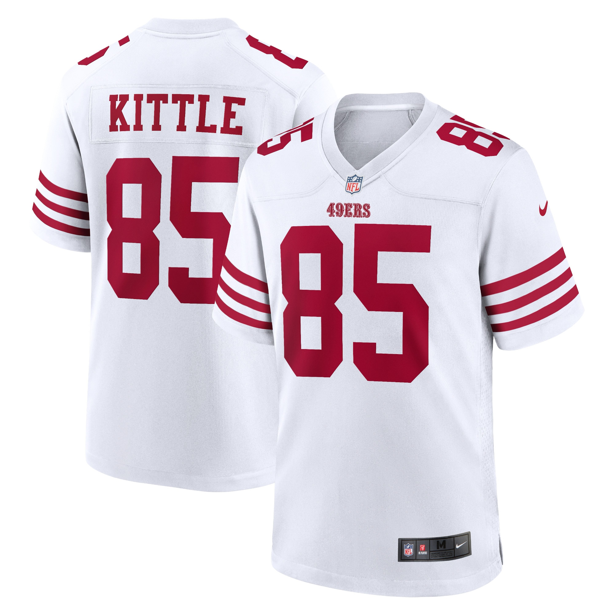 San Francisco 49ers George Kittle White Team Game NFL Jersey Men's