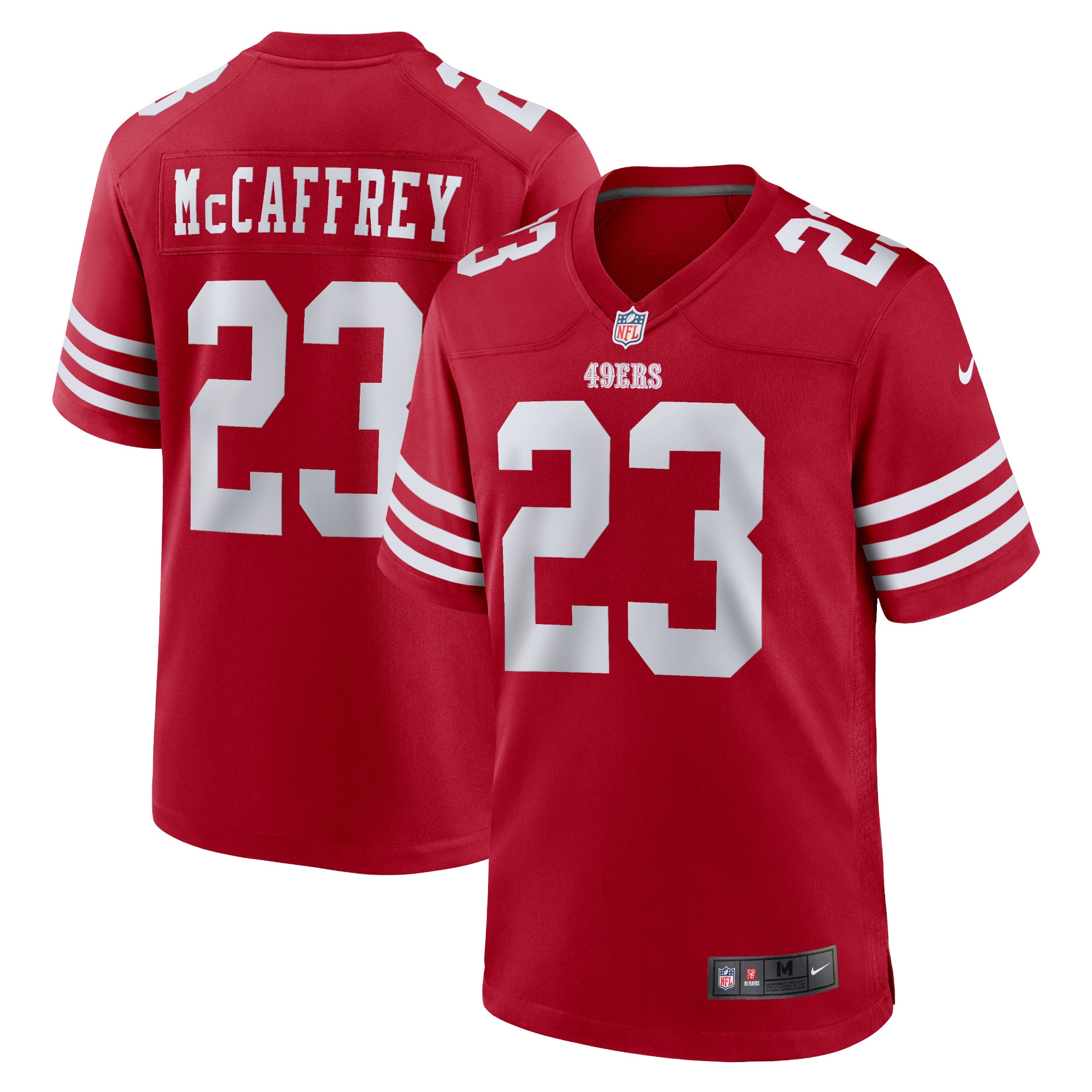 San Francisco 49ers Christian McCaffrey Scarlet Game Player NFL Jersey Men's