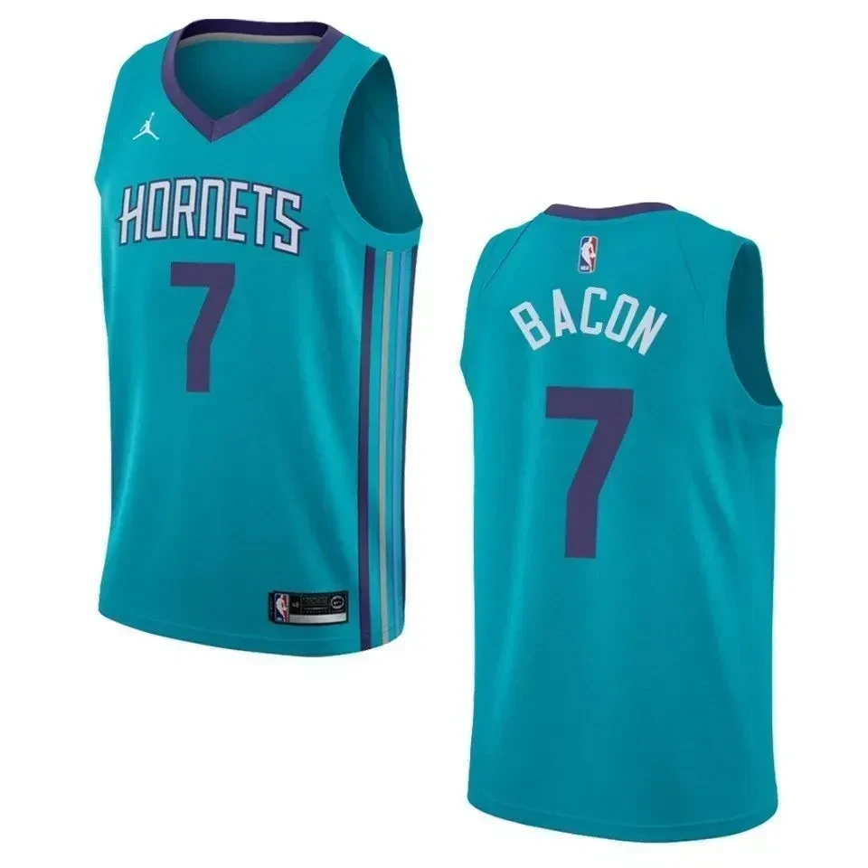 Charlotte Hornets 7 Dwayne Bacon Icon Swingman Teal NBA Jersey Men's