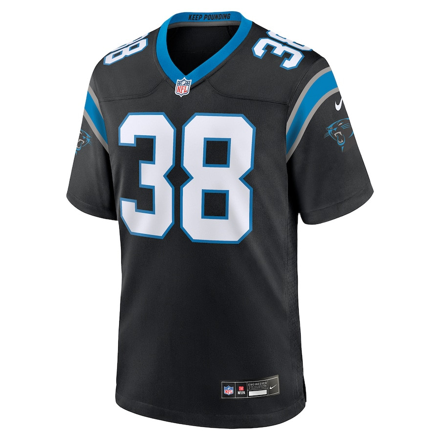 Amar? Barno 38 Carolina Panthers Game Black NFL Jersey Men's