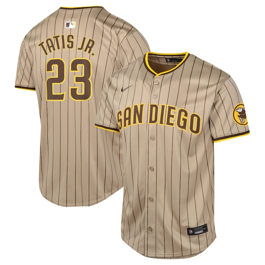 Fernando Tatis Jr. 23 San Diego Padres Alternate Limited Sand MLB Jersey Youth