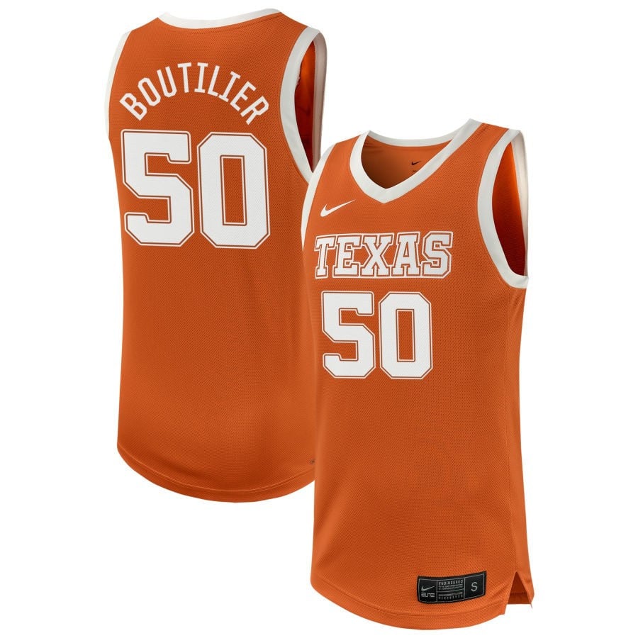 Abbie Boutilier 50 Texas Longhorn Unisex NIL Texas Orange NCAA Jersey Unisex