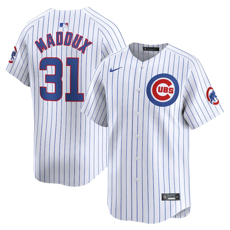 Greg Maddux 31 Chicago Cubs Home Limited Player White MLB Jersey Men's