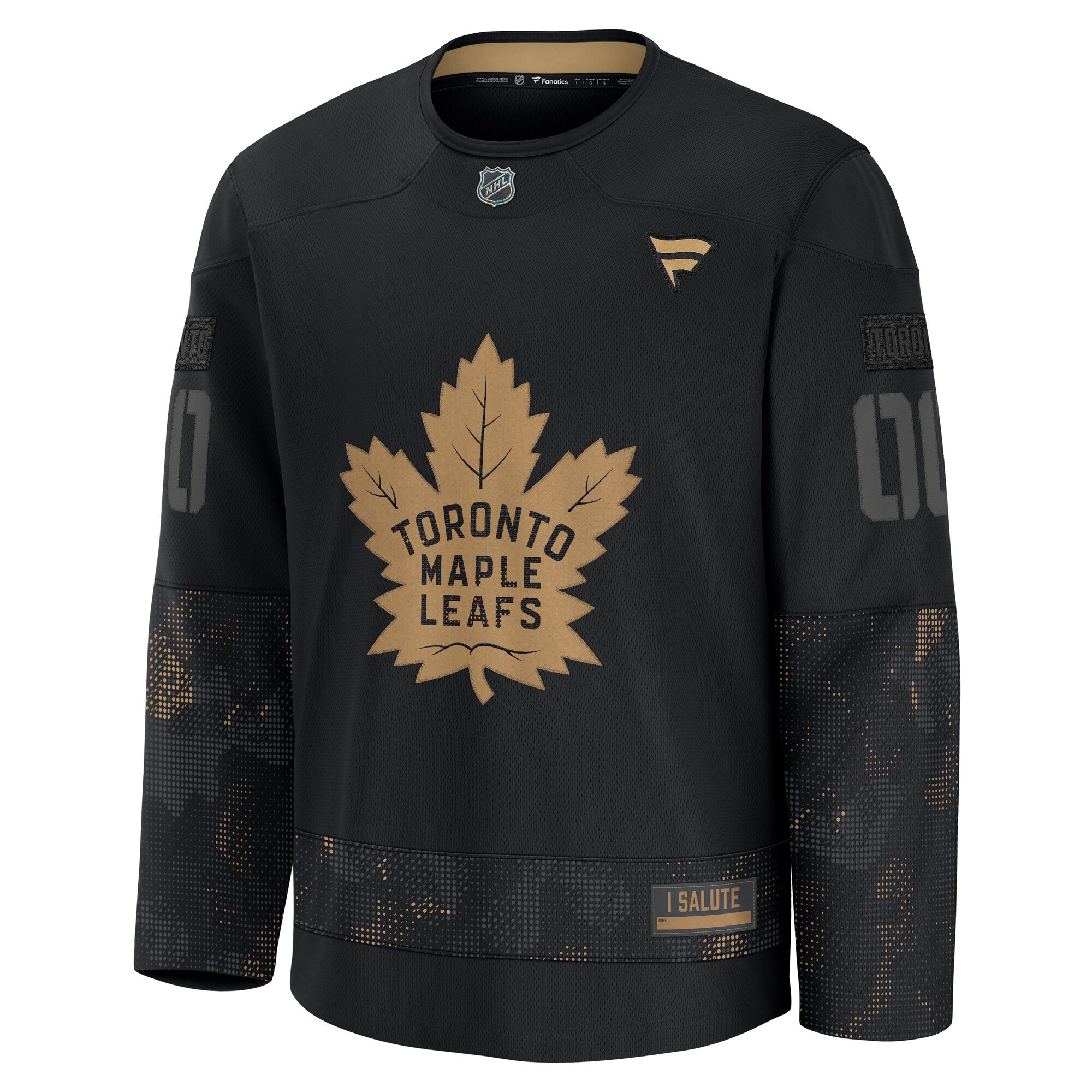 Toronto Maple Leafs Black 2024 Military Appreciation Custom Practice NHL Jersey Men's