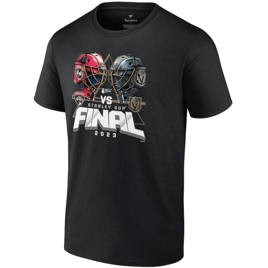 Florida Panthers vs. Vegas Golden Knights 2023 Stanley Cup Final Matchup T-Shirt Black NHL Jersey Men's