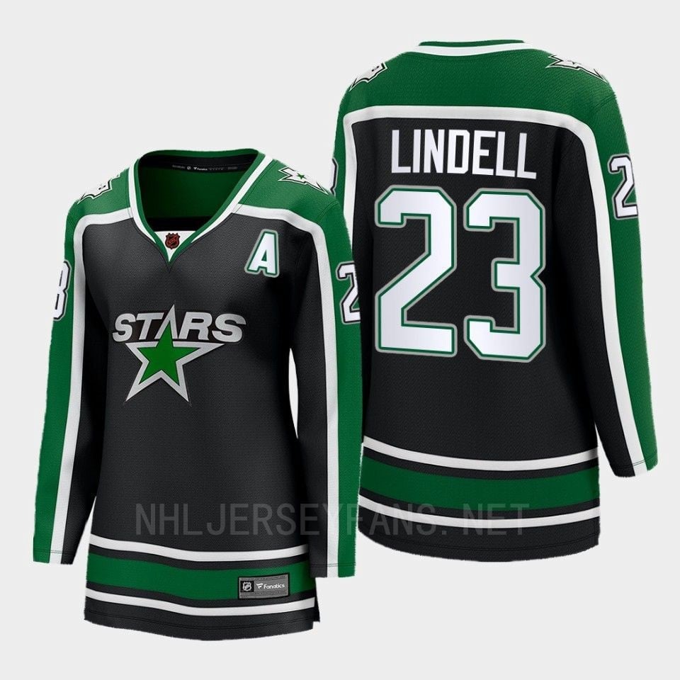 Esa Lindell 23 Dallas Stars 2022 Special Edition 2.0 Breakaway Player Retro Black NHL Jersey Women's