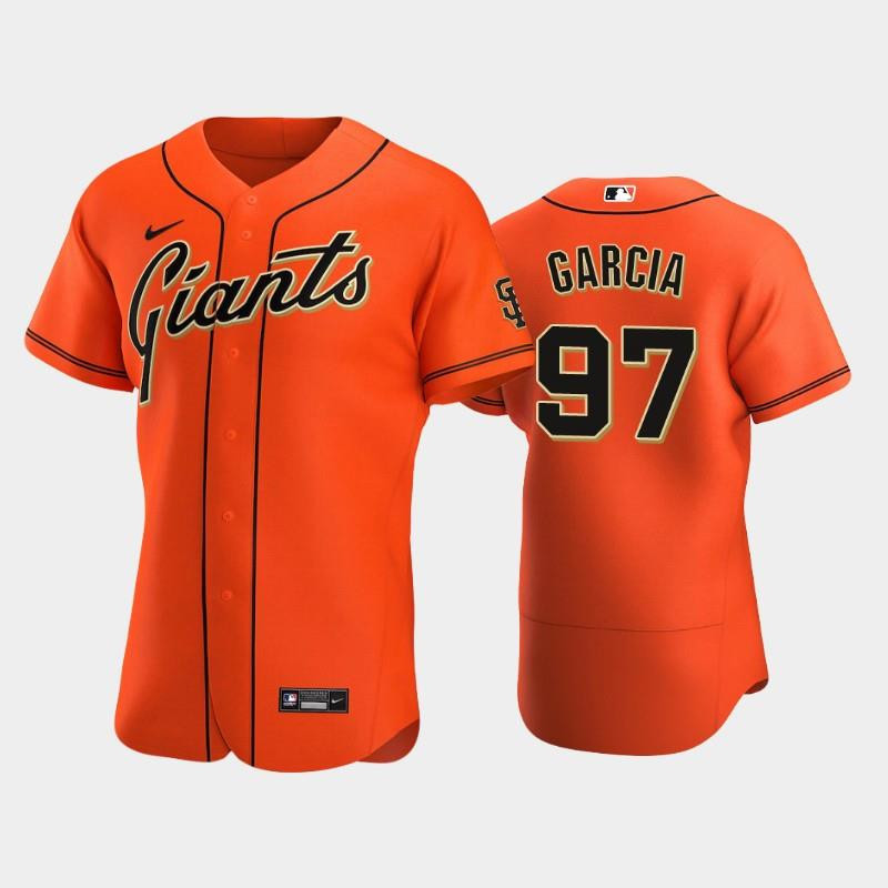 San Francisco Giants 97 Jarlin Garcia Alternate Orange MLB Jersey Men's