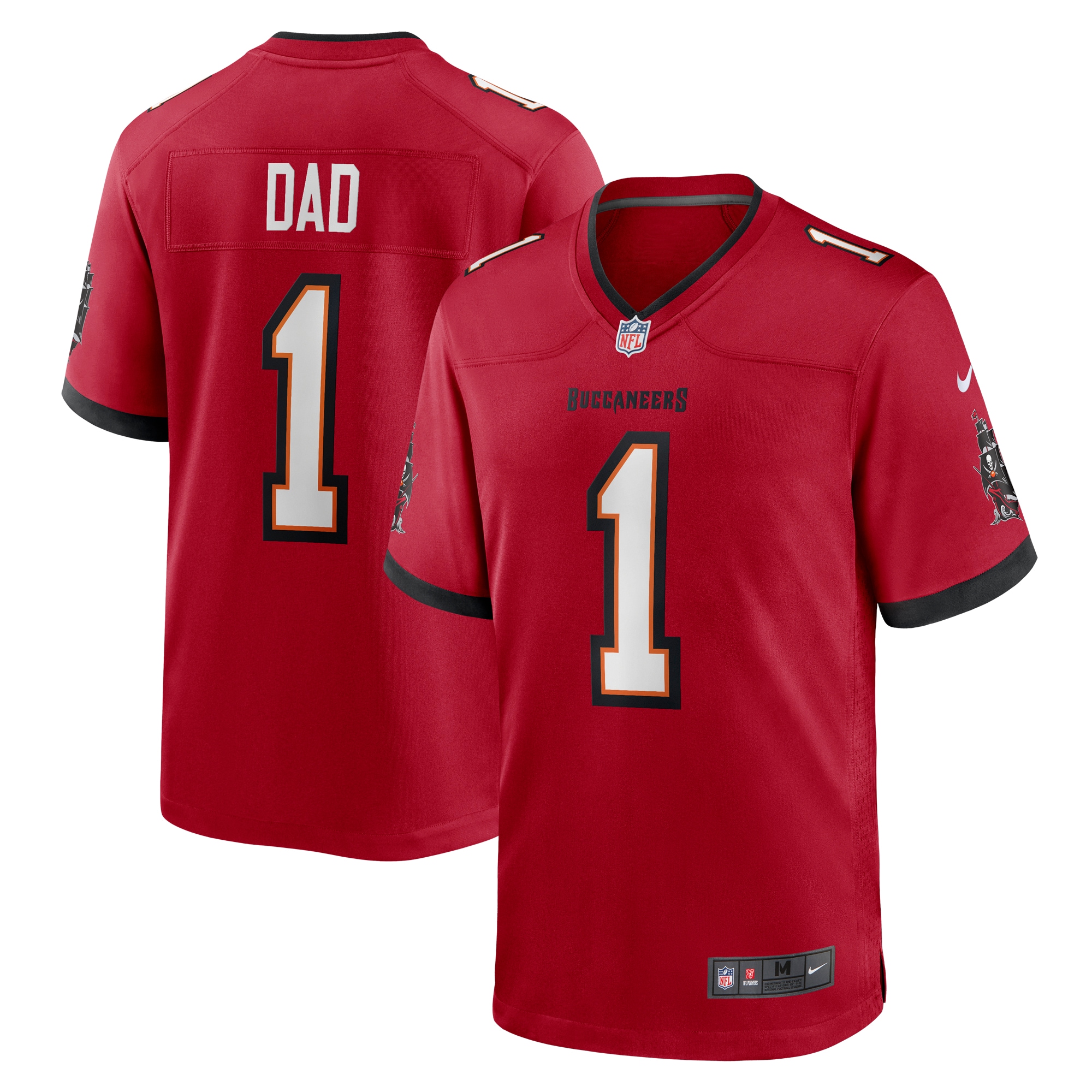 Tampa Bay Buccaneers Number 1 Dad Red Game NFL Jersey Men's