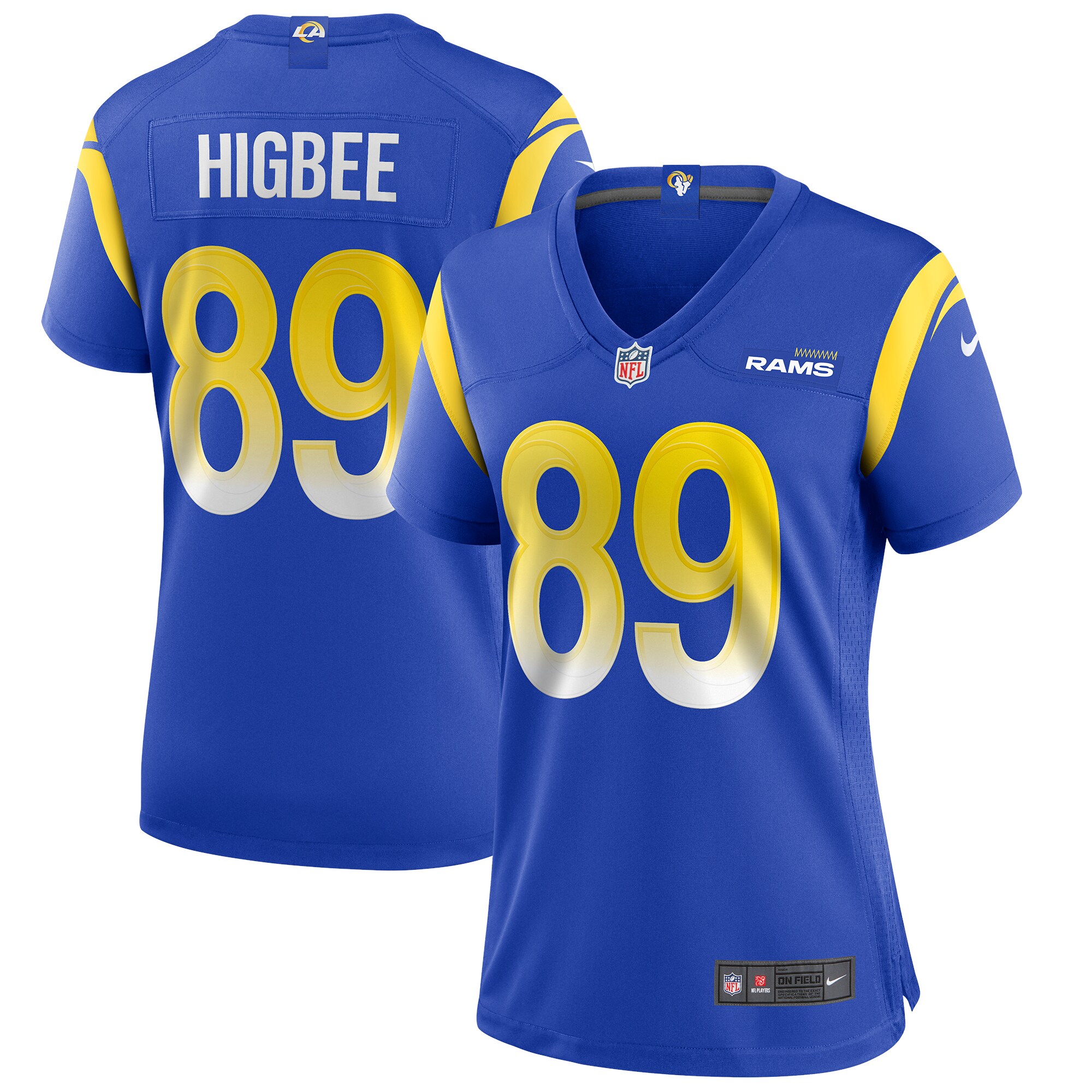 Los Angeles Rams Tyler Higbee Royal Game Player NFL Jersey Women's