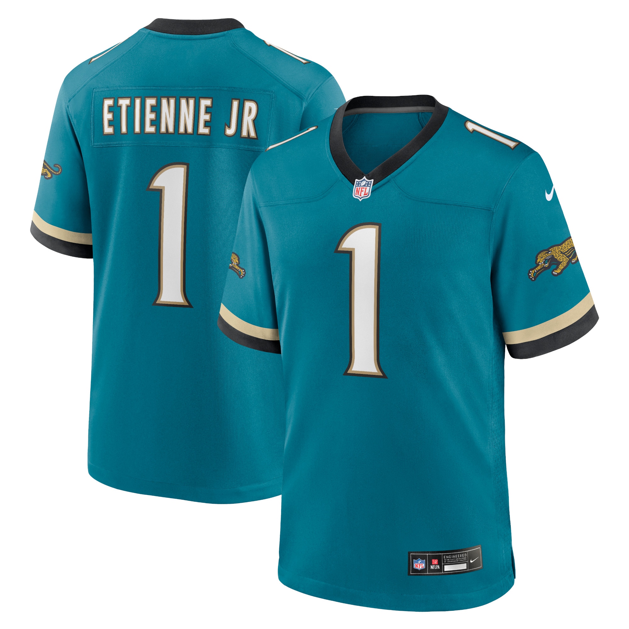 Jacksonville Jaguars Travis Etienne Jr Teal Prowler Throwback Player Game NFL Jersey Men's