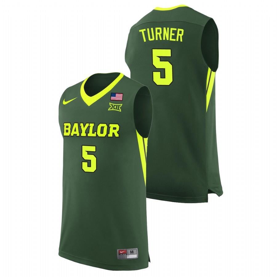 Baylor Bears Jordan Turner 5 Green College NCAA Jersey Men's