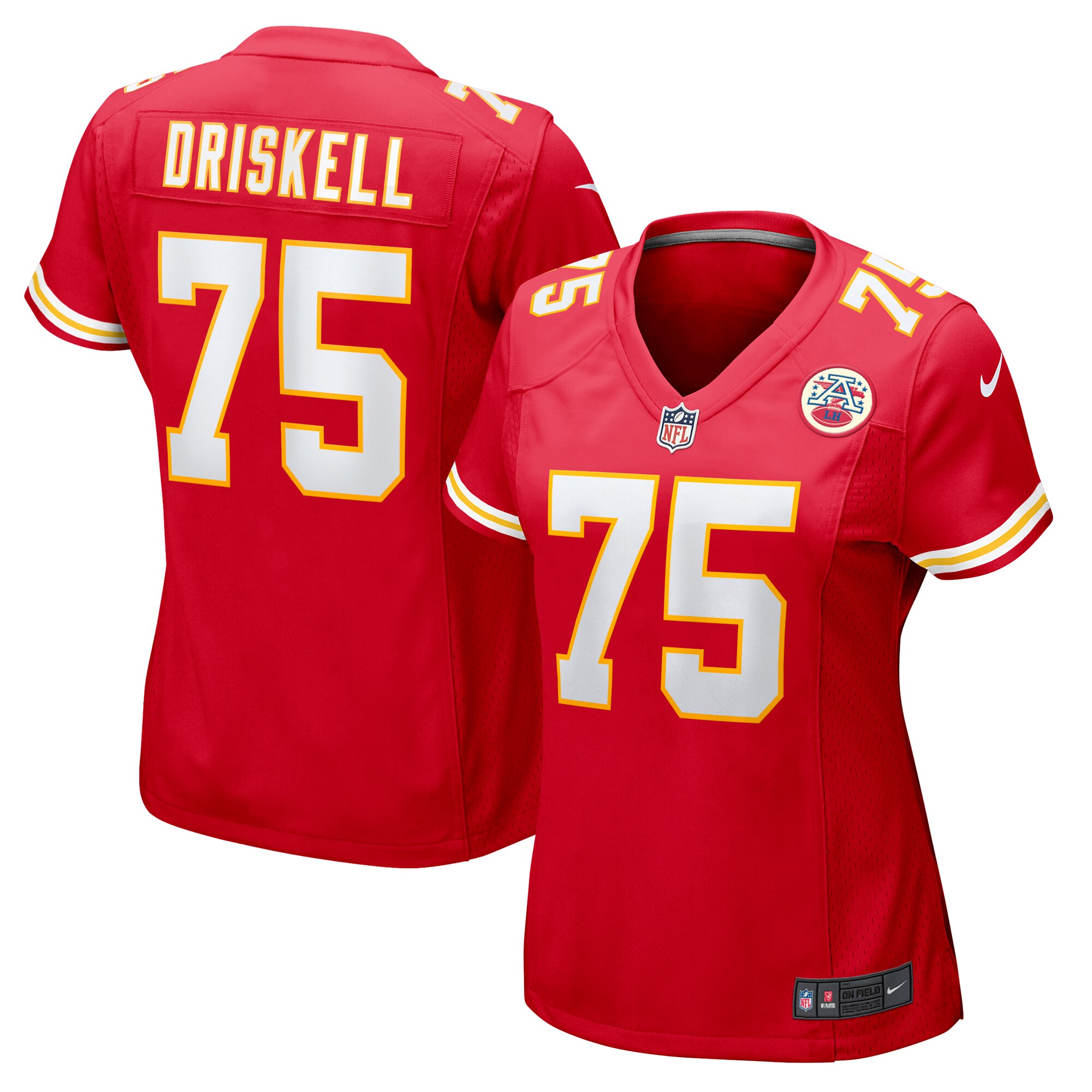 Kansas City Chiefs Ethan Driskell Red Game NFL Jersey Women's