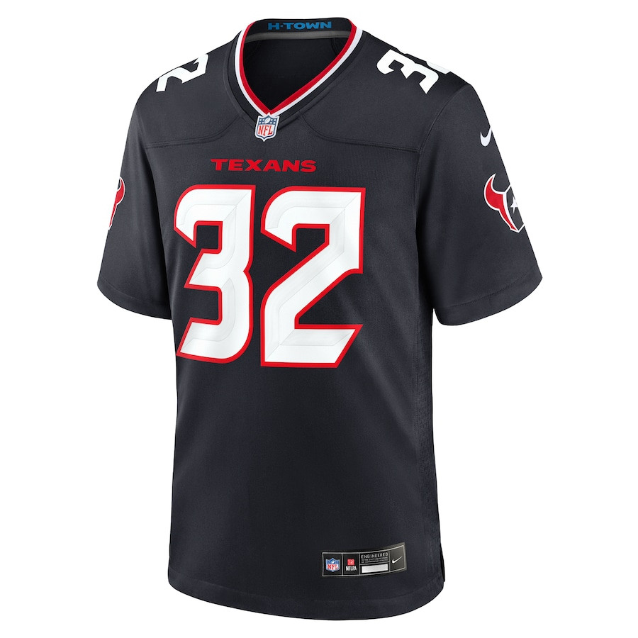 Lonnie Johnson Jr. 32 Houston Texans Team Game Navy NFL Jersey Men's