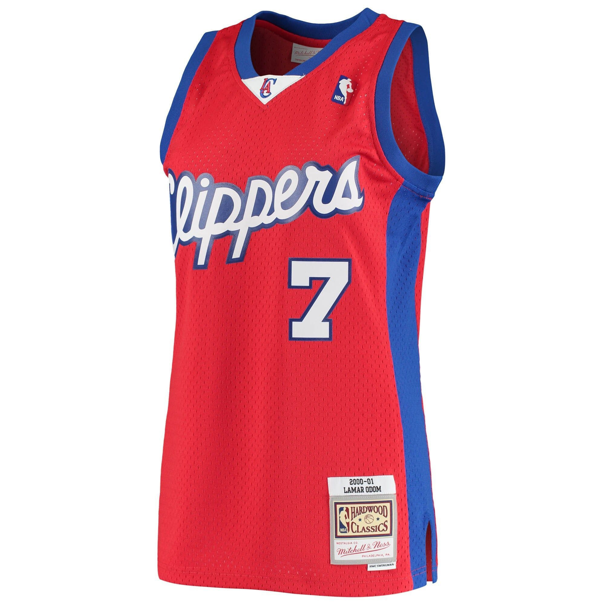 Lamar Odom Los Angeles Clippers Mitchell Ness 2000/01 Hardwood Classics Swingman Statement Edition ??Red NBA Jersey Men's