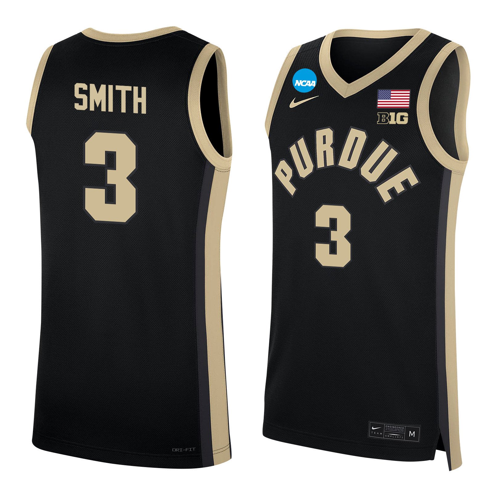 Braden Smith 3 Purdue Boilermakers 2024 Black Unisex NCAA Jersey Unisex