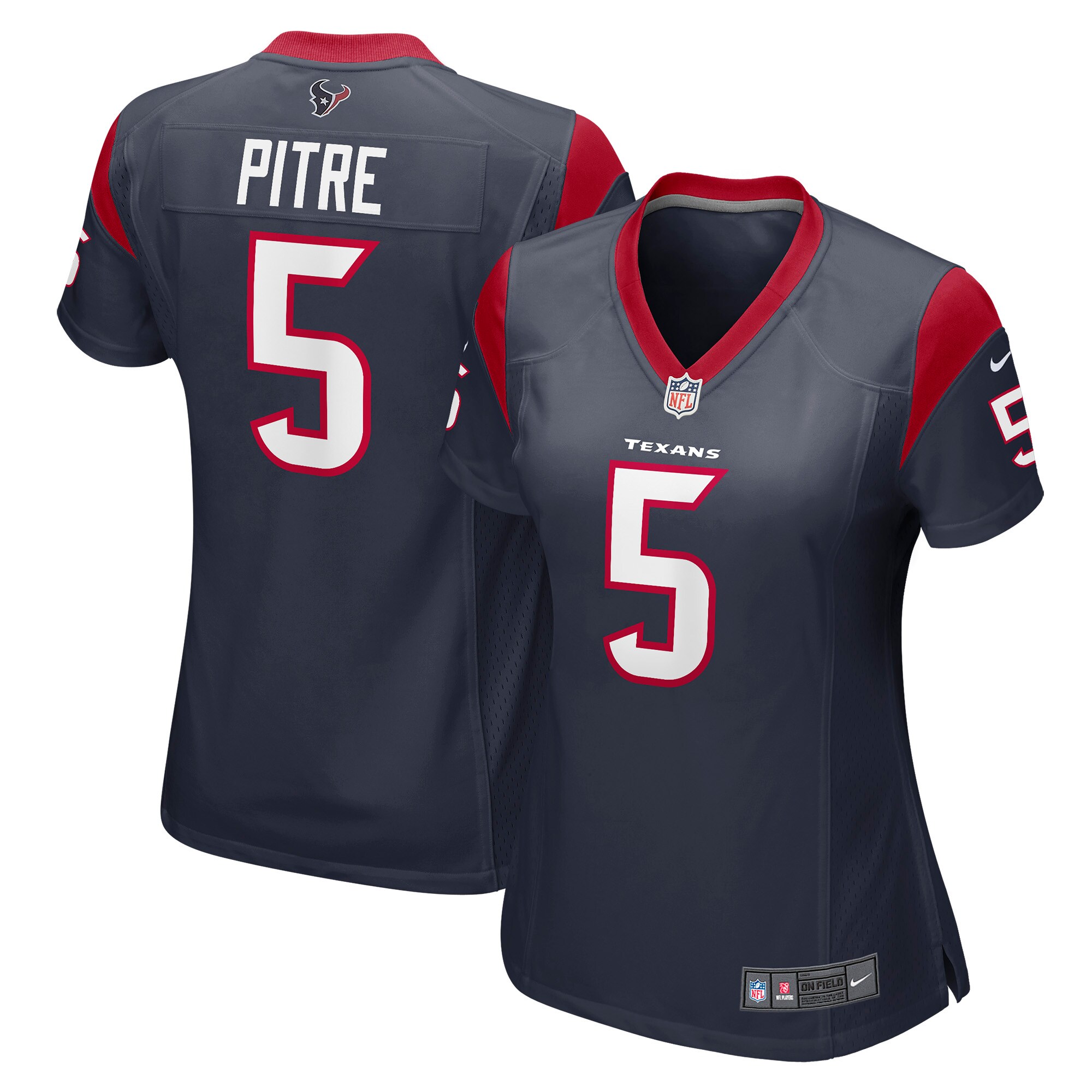 Houston Texans Jalen Pitre Navy Game Player NFL Jersey Women's