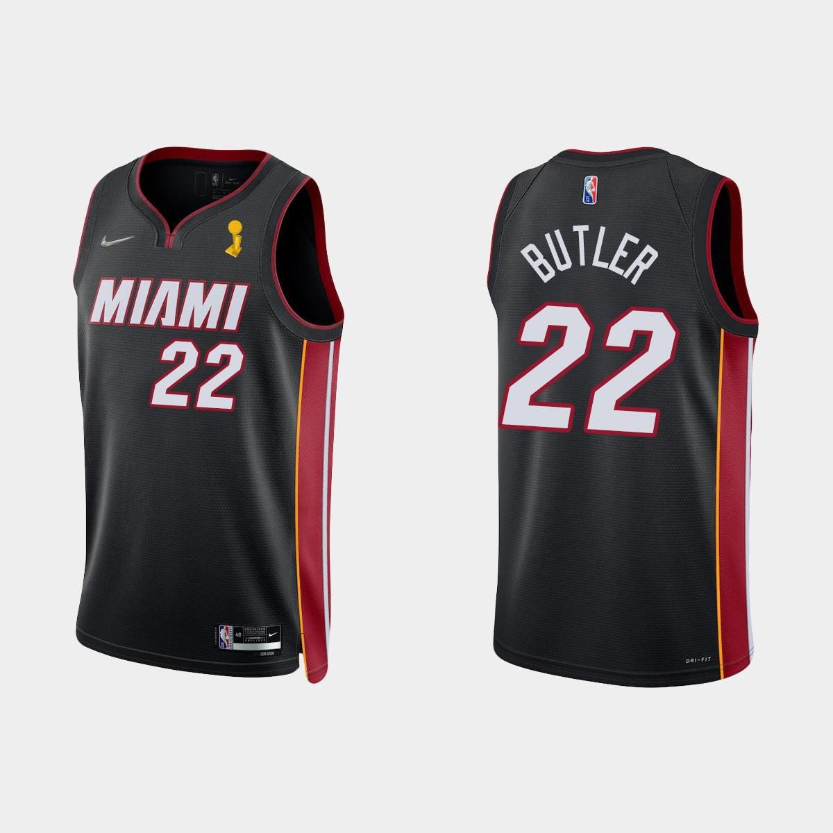 Miami Heat Jimmy Butler 22 Champions Cup Diamond Black Icon NBA Jersey Men's