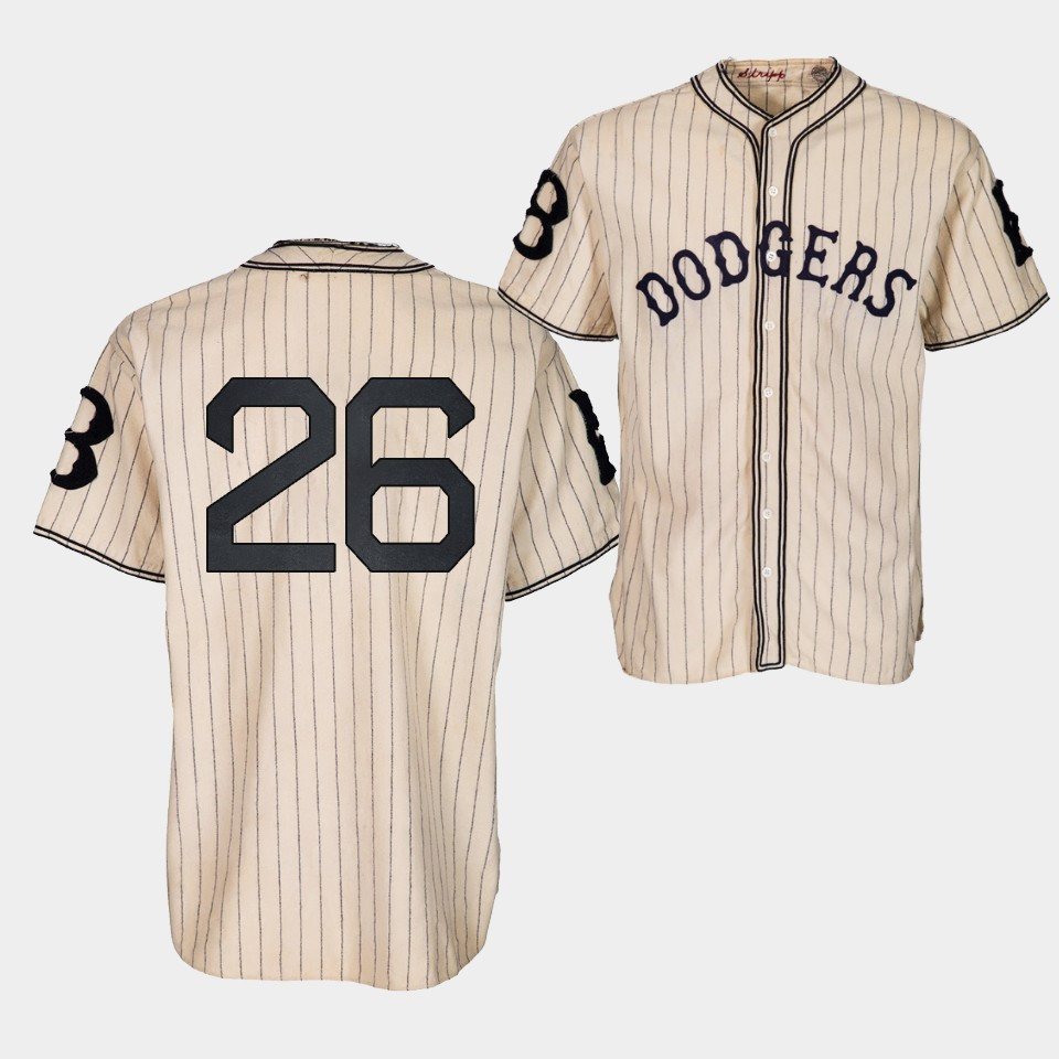 Brooklyn Los Angeles Dodgers Tony Gonsolin 1933 Heritage 26 Gold Pinstripe MLB Jersey Men's