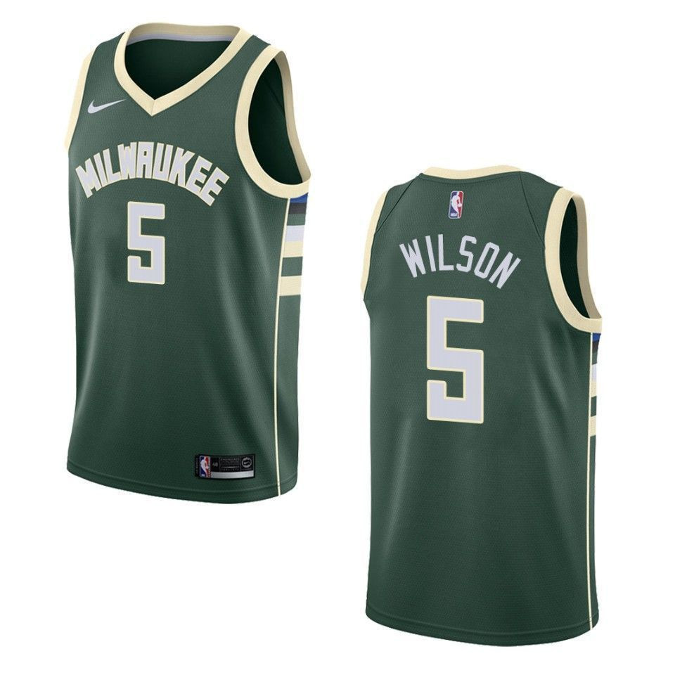 Milwaukee Bucks 5 D.j. Wilson Icon Swingman Green NBA Jersey Men's