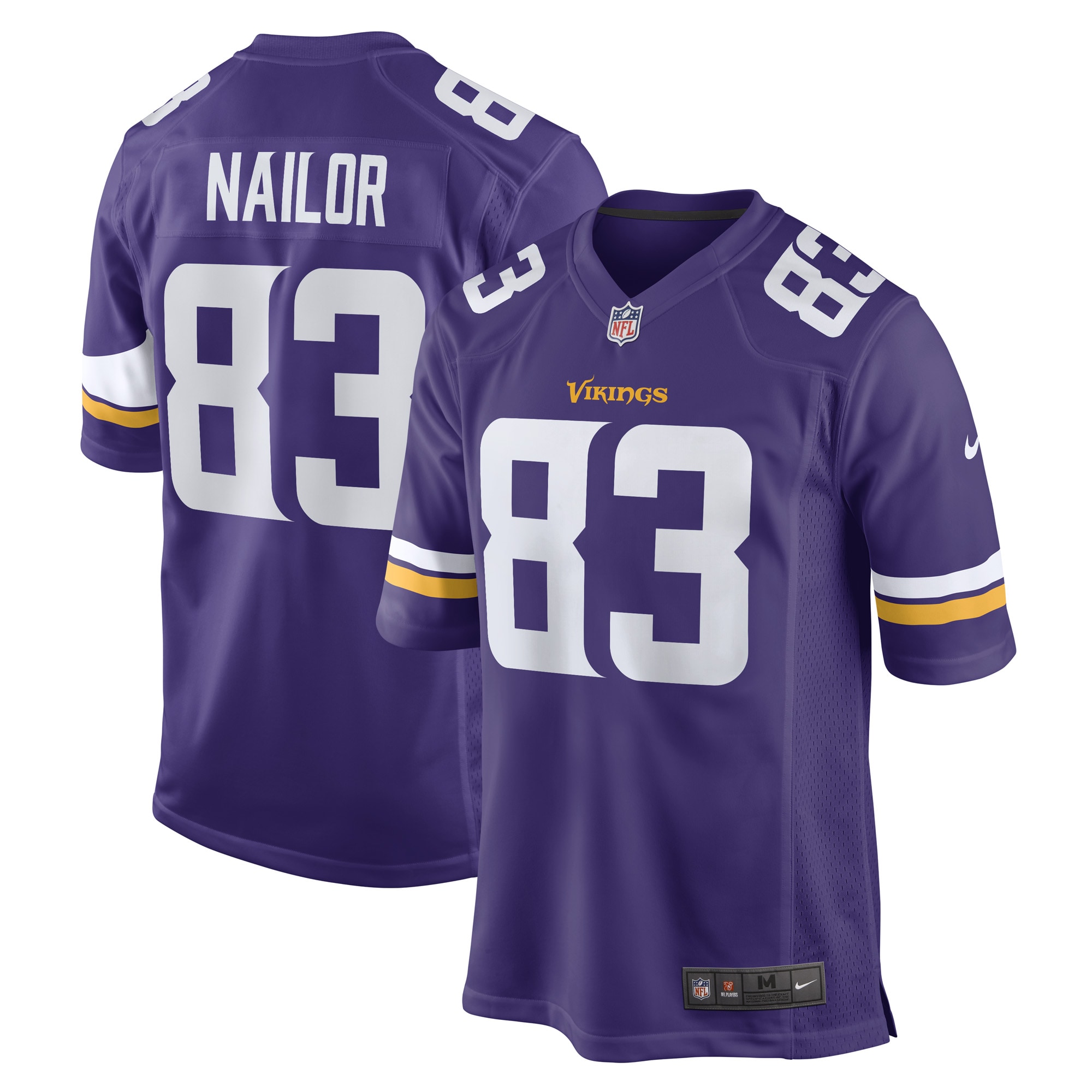 Minnesota Vikings Jalen Nailor Purple Game Player NFL Jersey Men's