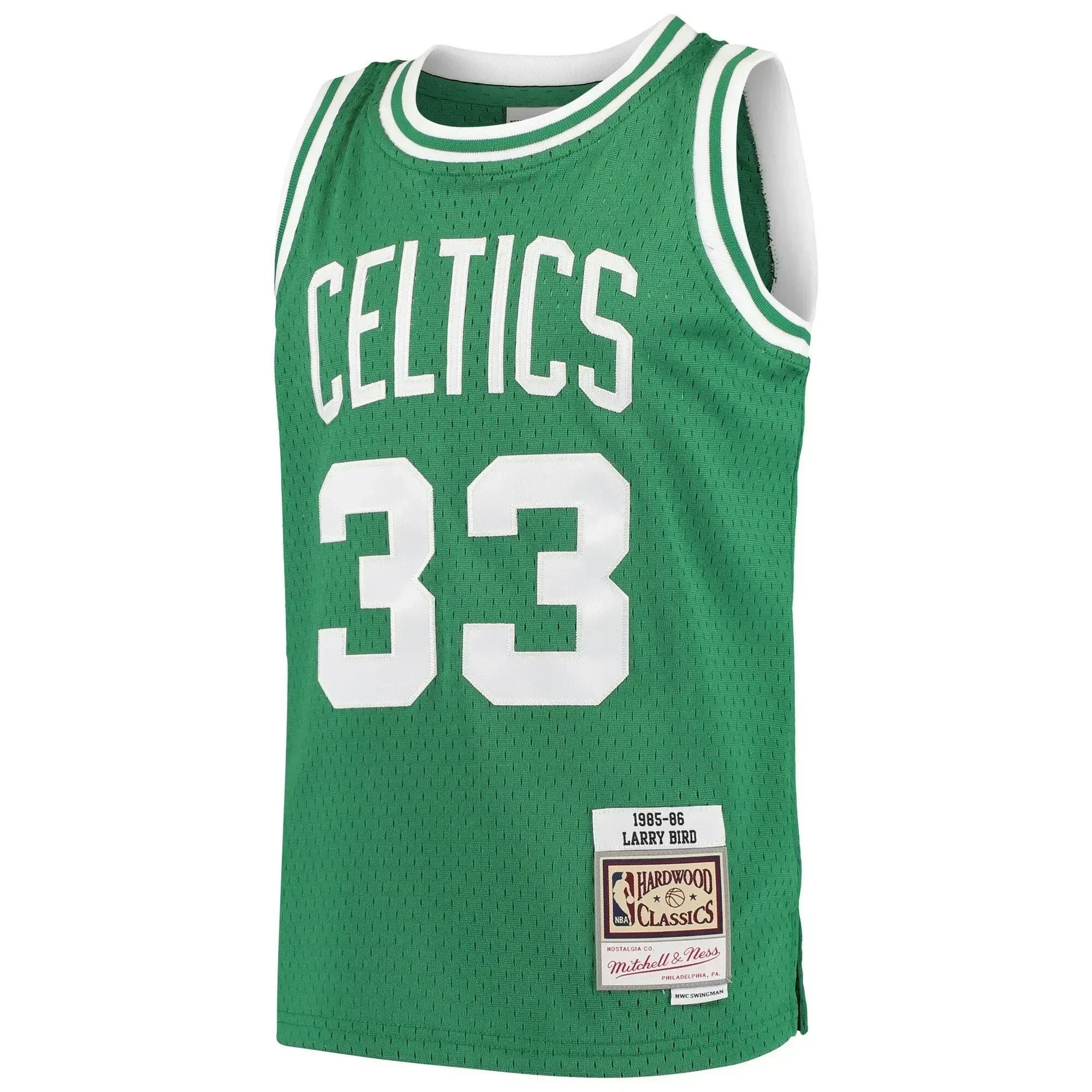 Larry Bird Boston Celtics Mitchell&Nes Hardwood Classics Swingman Throwback Kelly Green NBA Jersey Youth